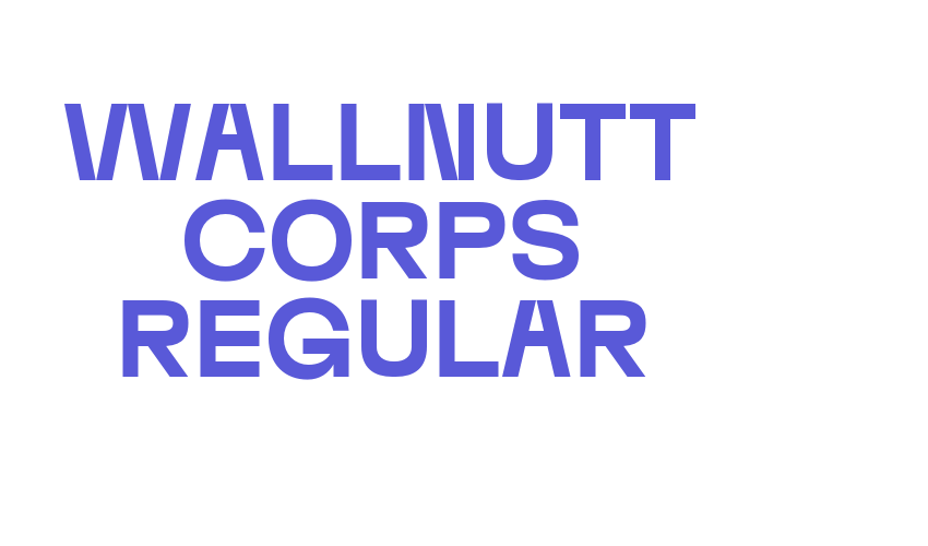 Wallnutt Corps Regular Font