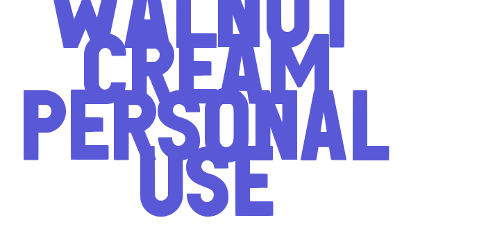 Walnut Cream Personal use Font Download