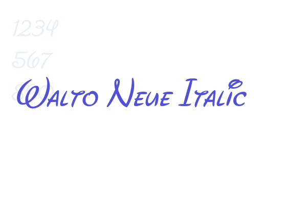 Walto Neue Italic