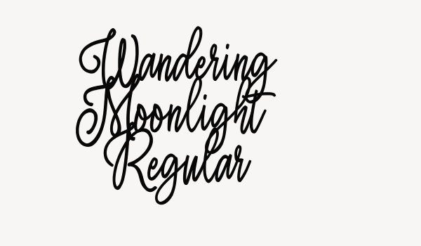 Wandering Moonlight Regular Font