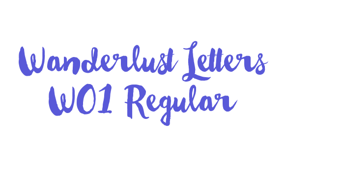 Wanderlust Letters W01 Regular Font Download