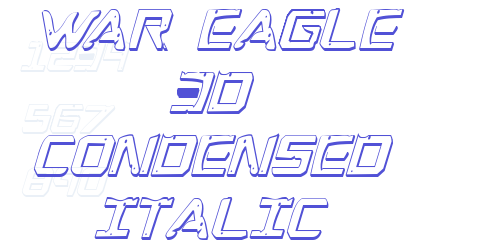 War Eagle 3D Condensed Italic-font-download