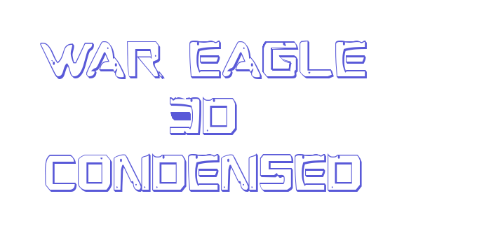 War Eagle 3D Condensed Font Download