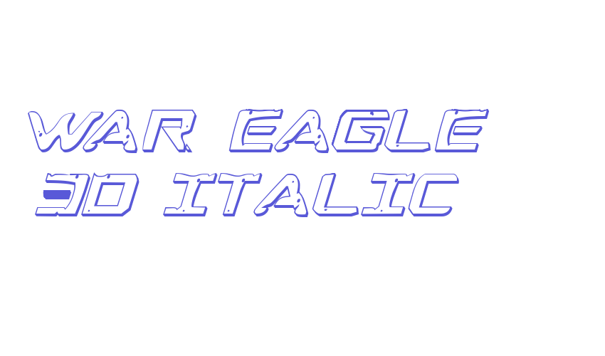 War Eagle 3D Italic Font