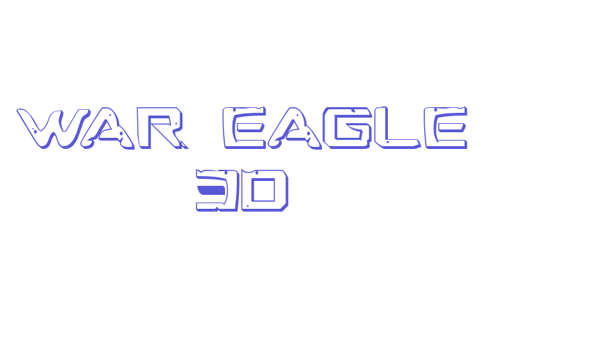 War Eagle 3D Font