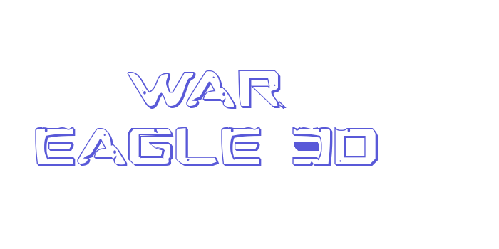 War Eagle 3D Font Download