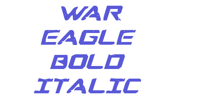 War Eagle Bold Italic Font Download