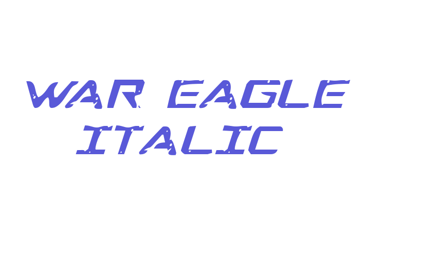 War Eagle Italic Font