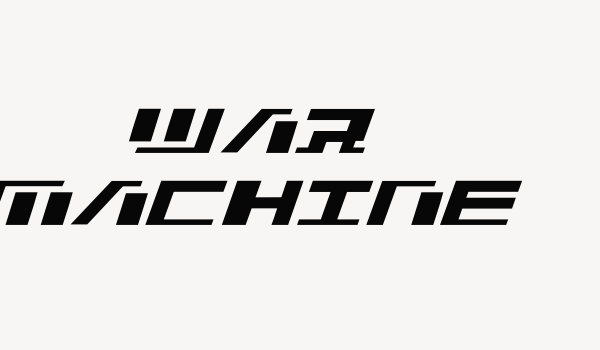 War Machine Font