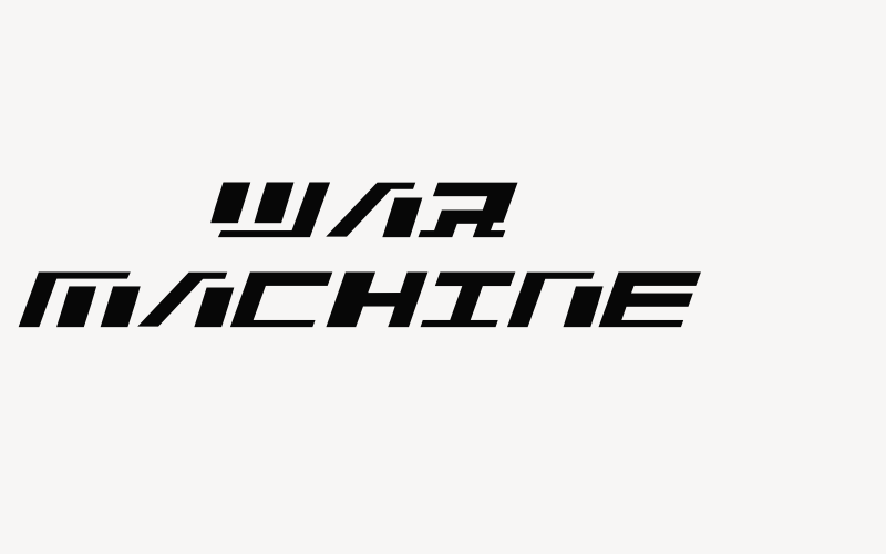 War Machine Font