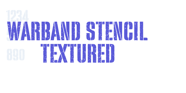 Warband Stencil Textured font free