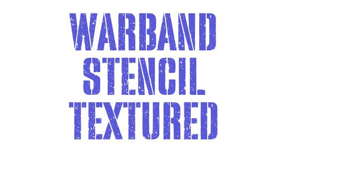 Warband Stencil Textured Font