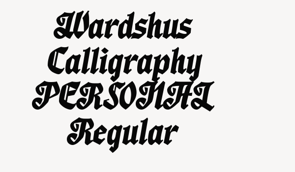 Wardshus Calligraphy PERSONAL Regular Font