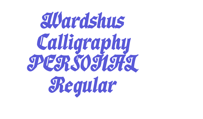 Wardshus Calligraphy PERSONAL Regular Font Download