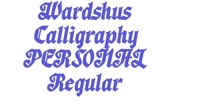 Wardshus Calligraphy PERSONAL Regular Font Download