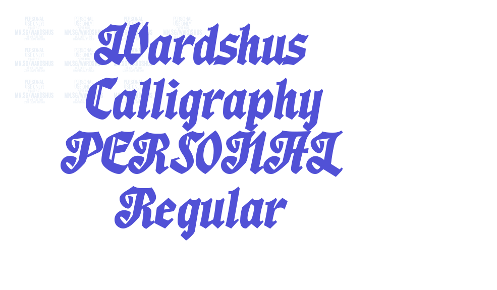 Wardshus Calligraphy PERSONAL Regular-font-download