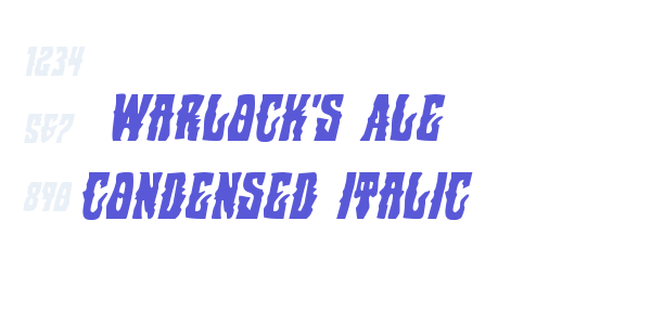 Warlock’s Ale Condensed Italic font free