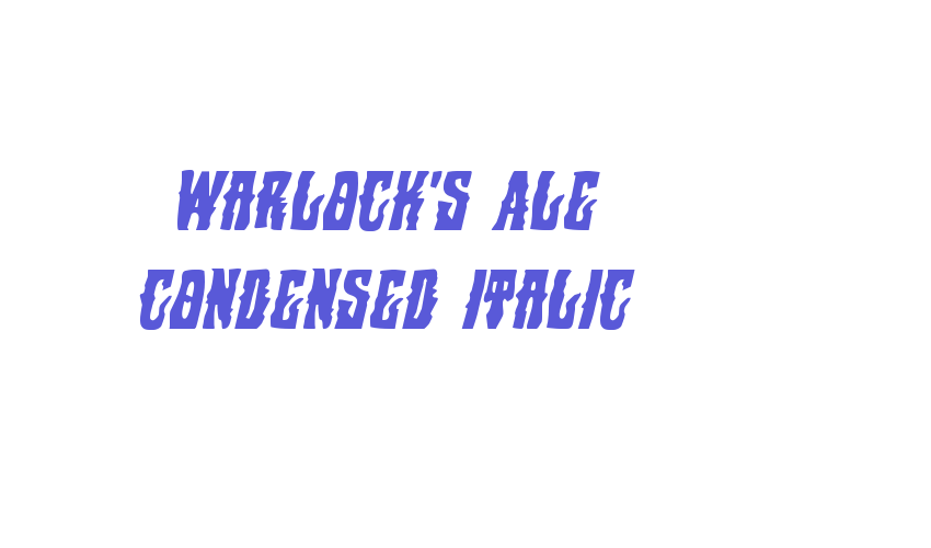 Warlock’s Ale Condensed Italic Font Download