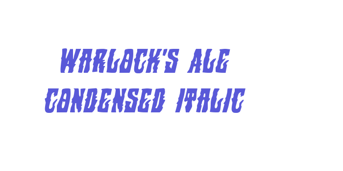 Warlock’s Ale Condensed Italic Font Download