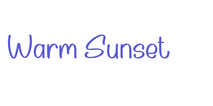 Warm Sunset Font