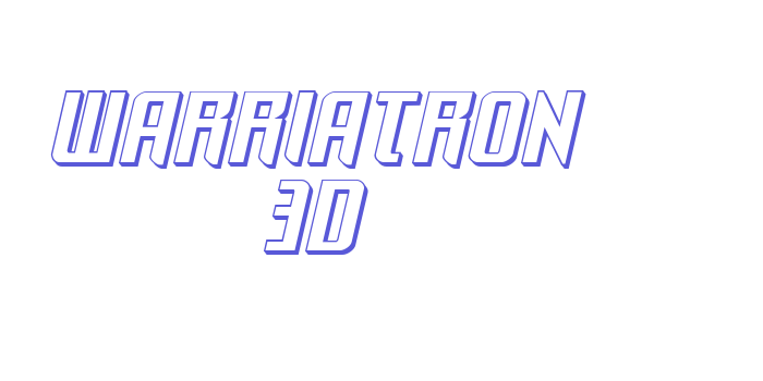 Warriatron 3D Font Download