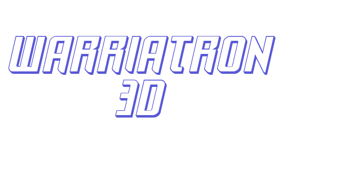 Warriatron 3D Font