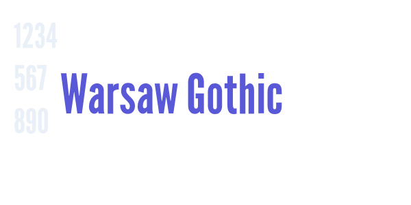 Warsaw Gothic font