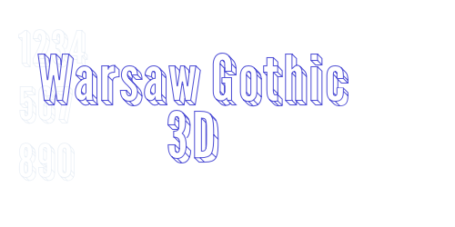 Warsaw Gothic 3D-font-download