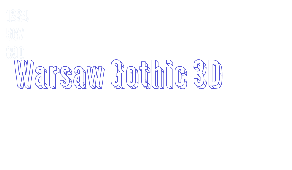 Warsaw Gothic 3D-font-download