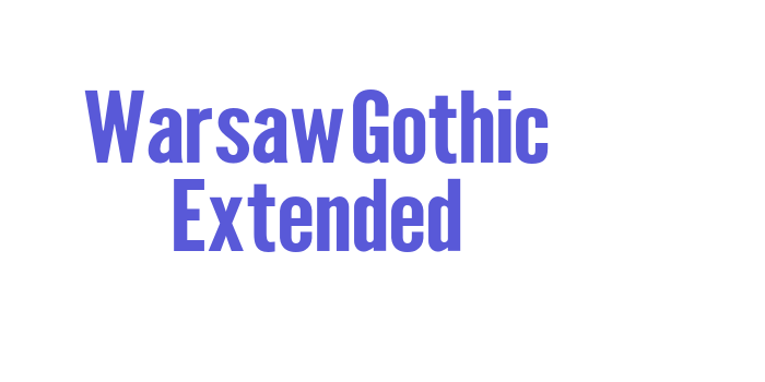 Warsaw Gothic Extended Font Download