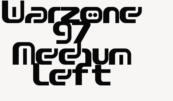 Warzone 97 Medium Left Font