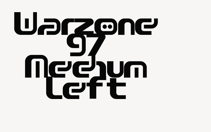 Warzone 97 Medium Left Font