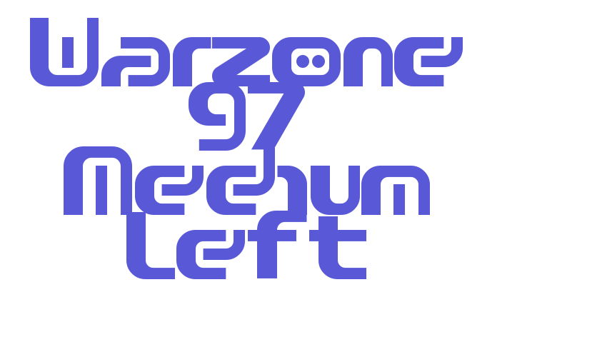 Warzone 97 Medium Left Font