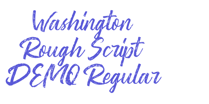 Washington ~ Rough Script DEMO Regular Font