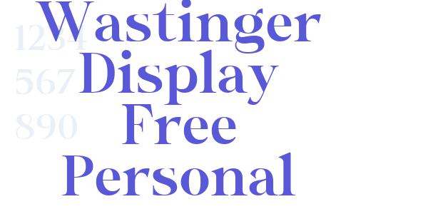 Wastinger Display Free Personal font