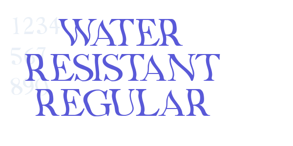 Water Resistant Regular font