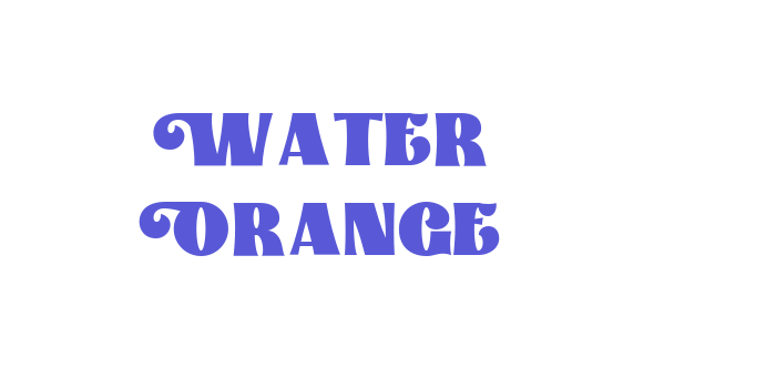 Water Orange Font Download