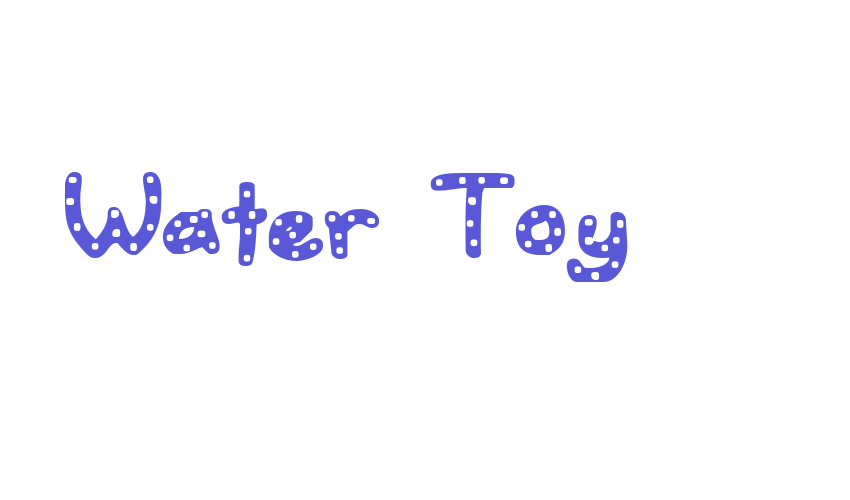 Water Toy Font