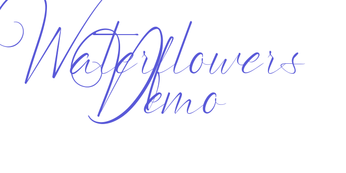 Waterflowers Demo Font Download