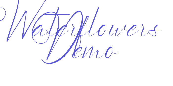 Waterflowers Demo Font