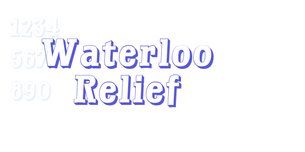 Waterloo Relief font