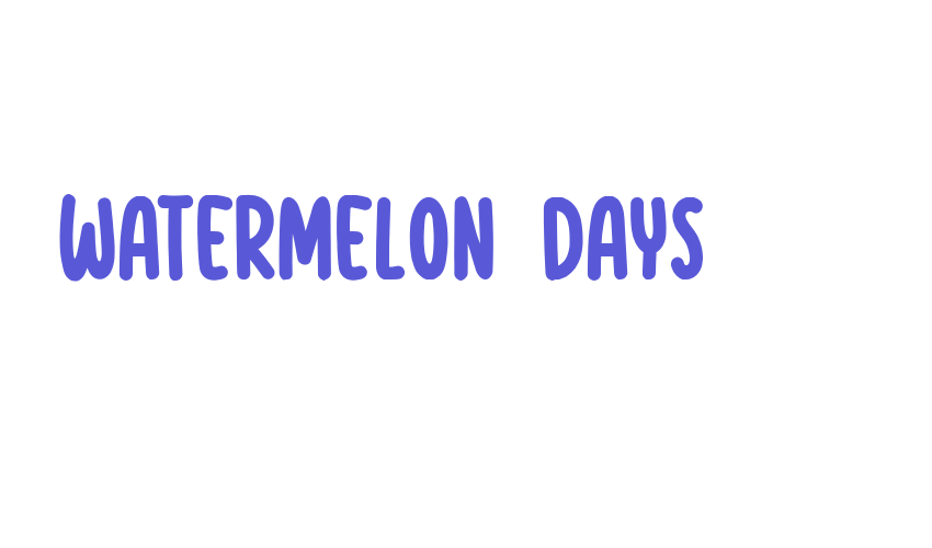 Watermelon Days Font Download