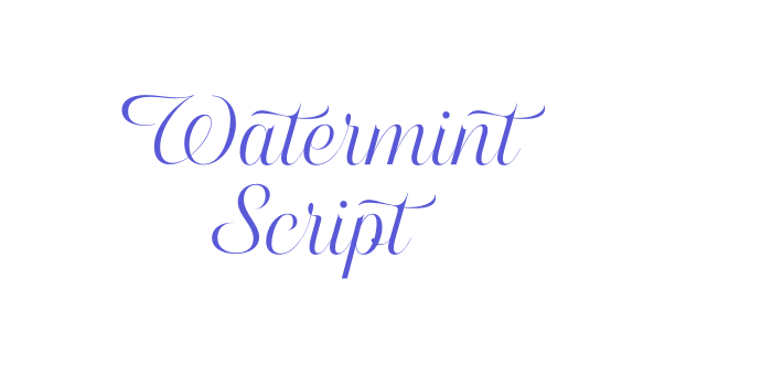 Watermint Script Font Download