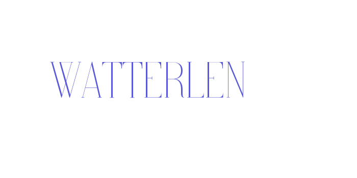 Watterlen Font