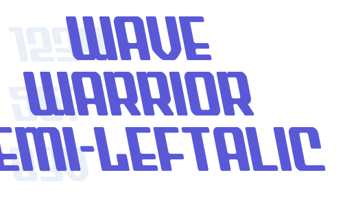 Wave Warrior Semi-Leftalic Font Download