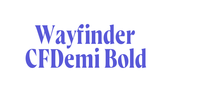 Wayfinder CFDemi Bold Font Download