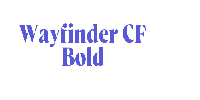 Wayfinder CF Bold Font Download