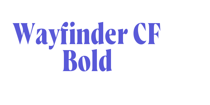 Wayfinder CF Bold Font