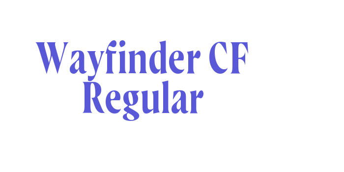 Wayfinder CF Regular Font Download