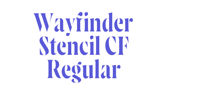 Wayfinder Stencil CF Regular Font Download